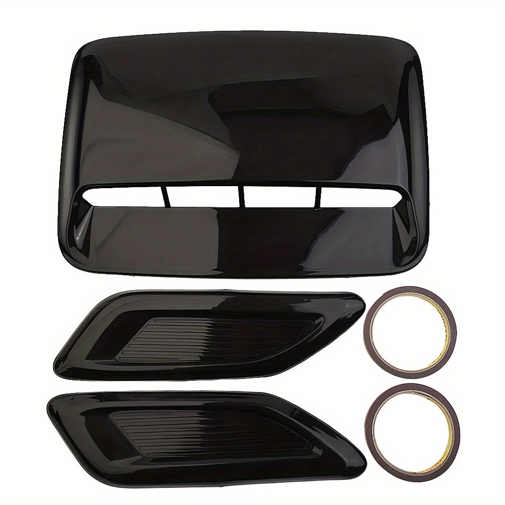 TEMU 3pcs Set Of Car Airflow Intake Hood, Ventilation Hood, Decorative Cover, Central Side Air Outlet Mask, Engine Hood Decorative Part