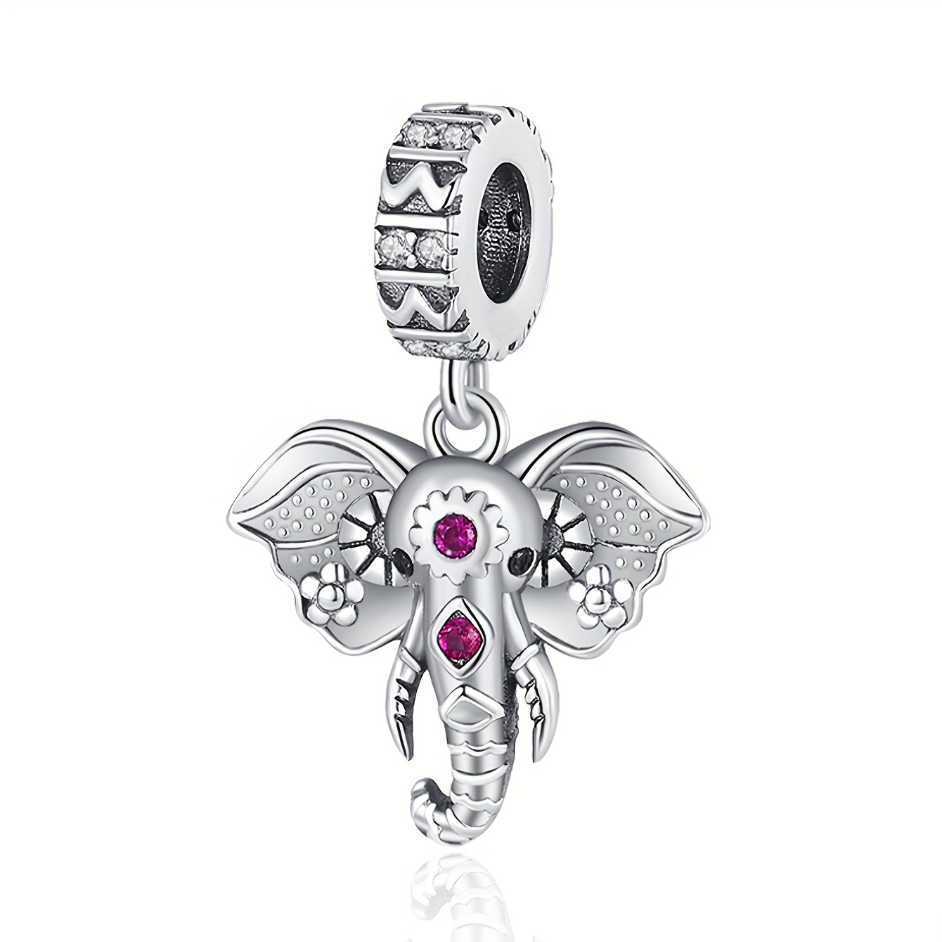 E-shop S925 Silberbeschichteter Anhänger mit heiligem Elefanten, modischer Charm, neues Design, geeignet für Armbänder und Halsketten-Erweiterungen,