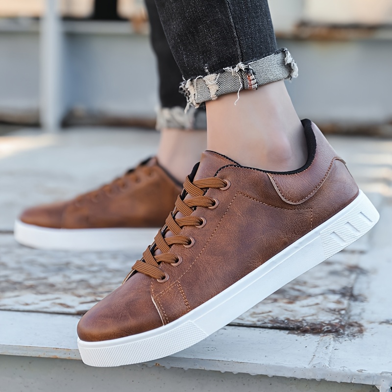 mens casual low top sneakers brown   white sole lace       shoes casual footwear   sneakers  able casual shoes details 11