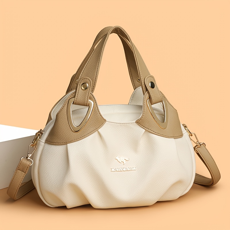 TEMU Women's Shoulder Bag: Fashionable Women's Shoulder Bag, Collision, Interpreting Unique Charm. High-quality Fabric, Soft And Wear-resistant.