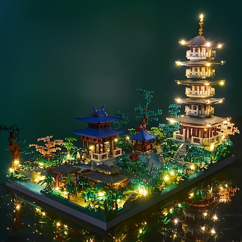 

2000+pcs Hangzhou West Lake Assembled Building Blocks, Architecture High Difficult Toy, Christmas Gif