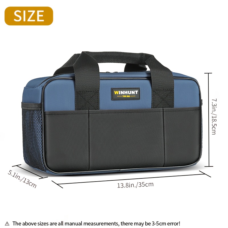 TEMU Tool Carrier - Versatile Oxford Fabric, Spacious Design, Opening Tool Carrier With A Big Zipper, Father's Day Gift For Dads, Mechanics, And Hvac