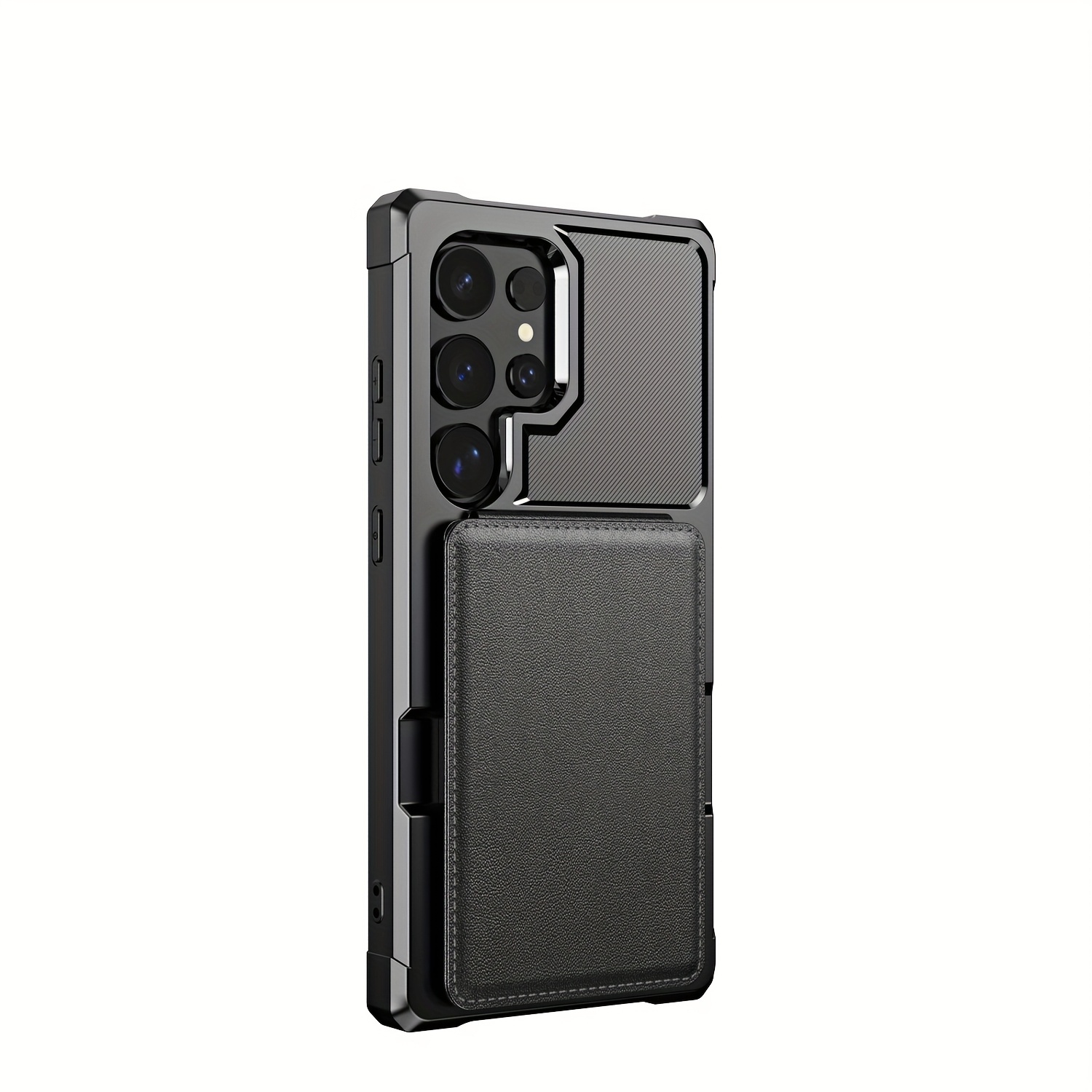 TEMU Suitable For S25 Phone Case, Can Insert Card And Put Holder, Creative Anti-fall Galaxy S24 Protective Cover Soft S23 Bus Card Business