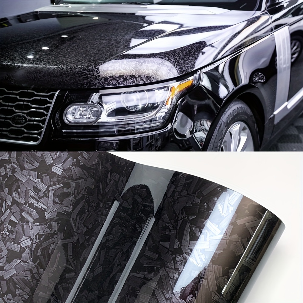 

Black Carbon Fiber Vinyl Wrap Roll - Pet Material, 50cm X 150cm Automotive Car Wrap Film, Waterproof Resistant, Car Paint Protection - Ideal For Exterior, Interior, And Customization