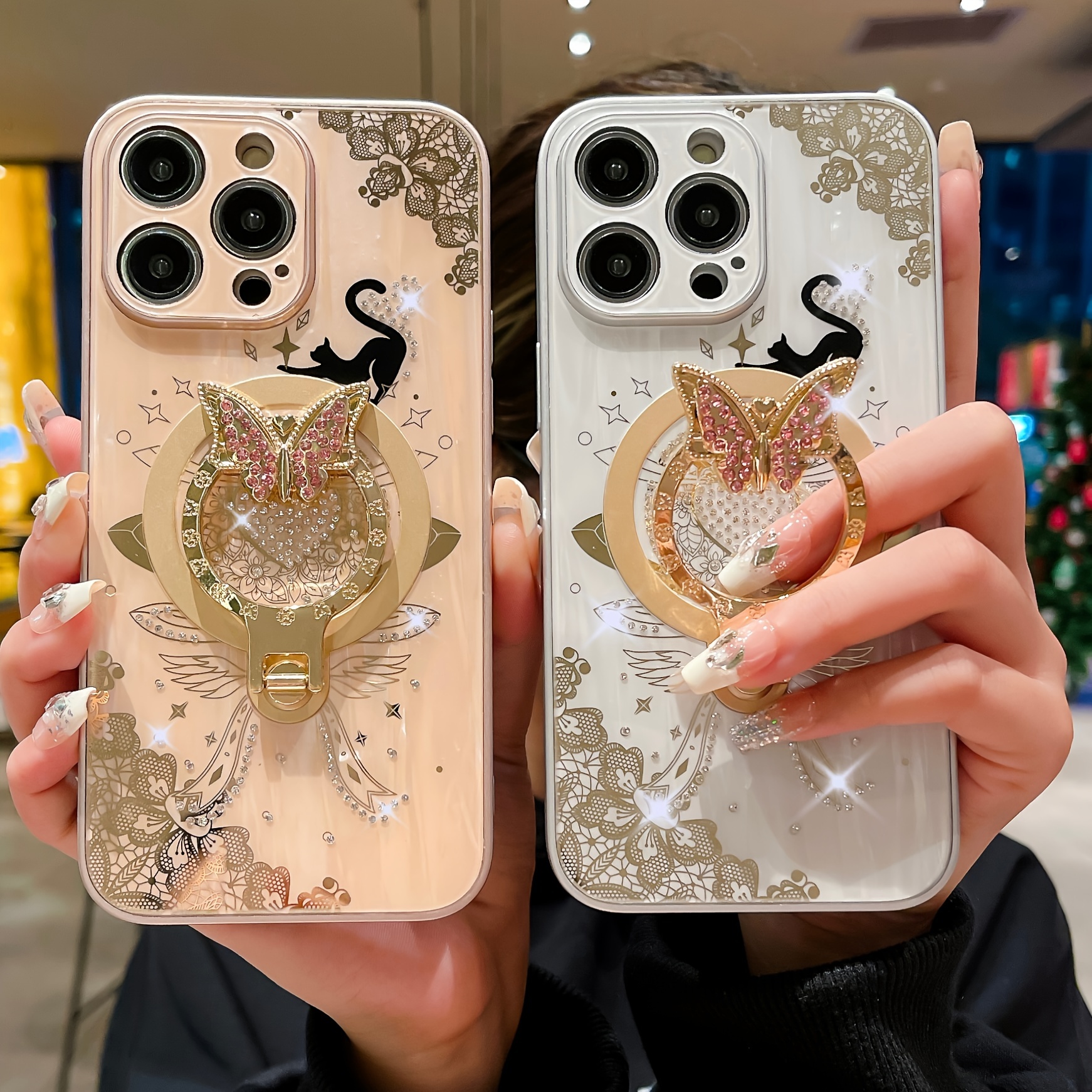 Чехол пластиковый Bling World Diaomonds для iPhone Xs Max с камнями и блестками белый