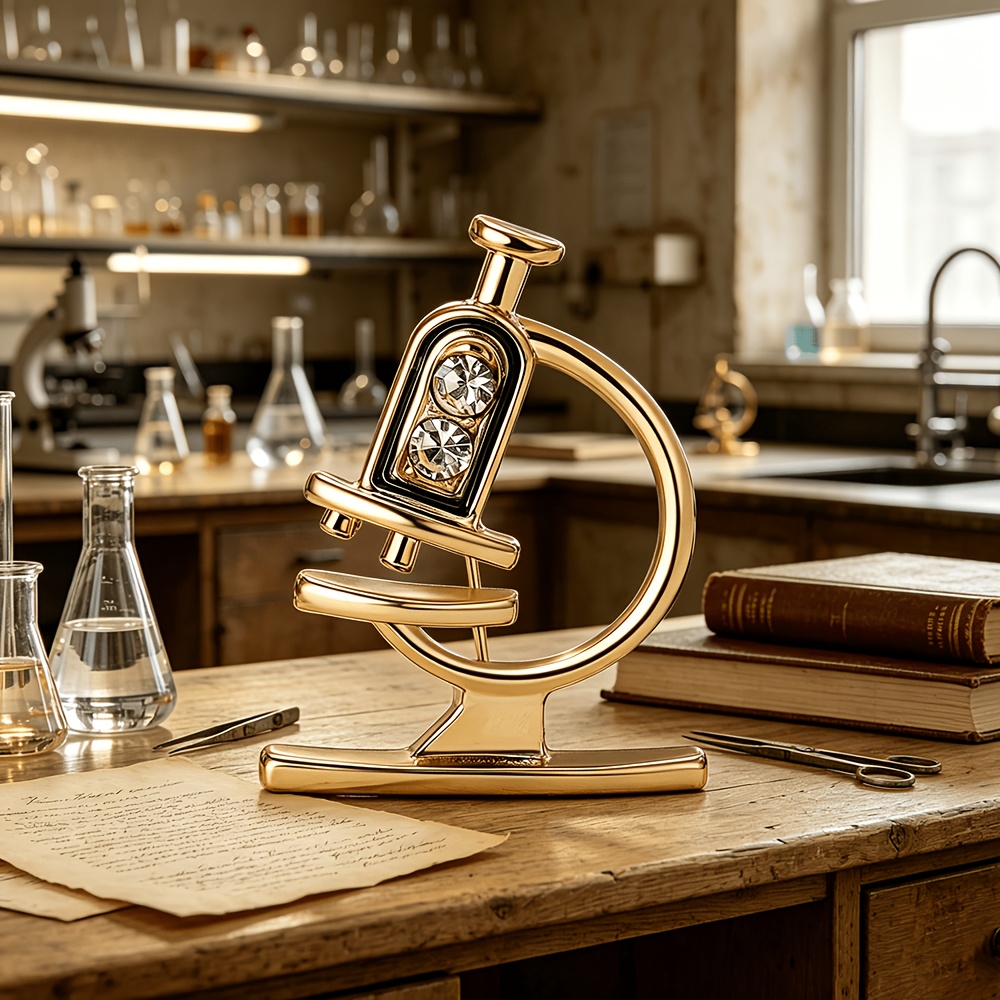 TEMU An Elegant Medical-themed Microscope Brooch, Featuring For Doctors And Nurses, Creatively Classic, Making It A Perfect Gift For Healthcare