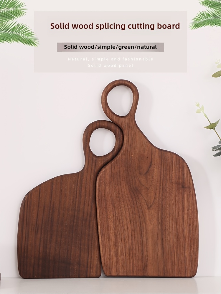 set of 2 handcrafted walnut wood cutting board set for couples   and stylish kitchen accessories details 1