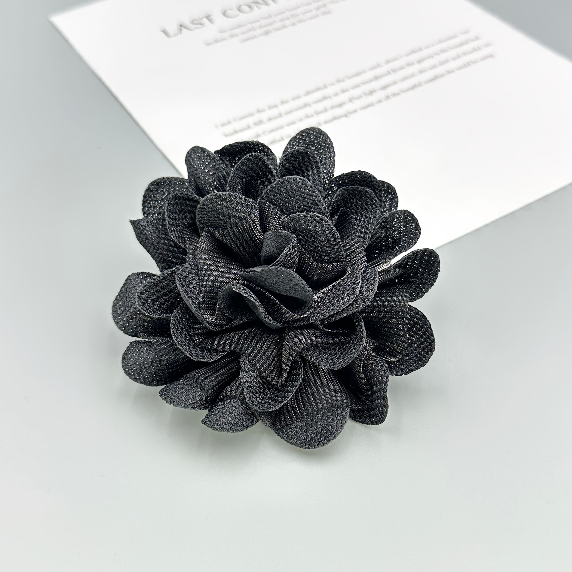 Handcrafted Fabric Flower Brooch Pin Versatile Accessory