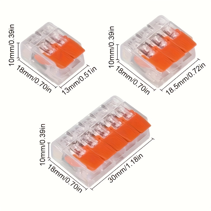 75 80 90pcs orange quick connect electrical terminal blocks 250v 32a durable copper alloy ideal for wiring and device connections cable end terminal blocks     copper alloy connector Product details 3