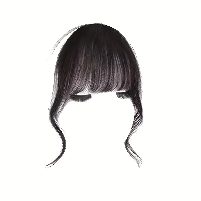 TEMU 1pc Japanese Double Sideburns Long Beard Bangs - Synthetic Heat Resistant Hair - Clip-in Bangs - Perfect For Women