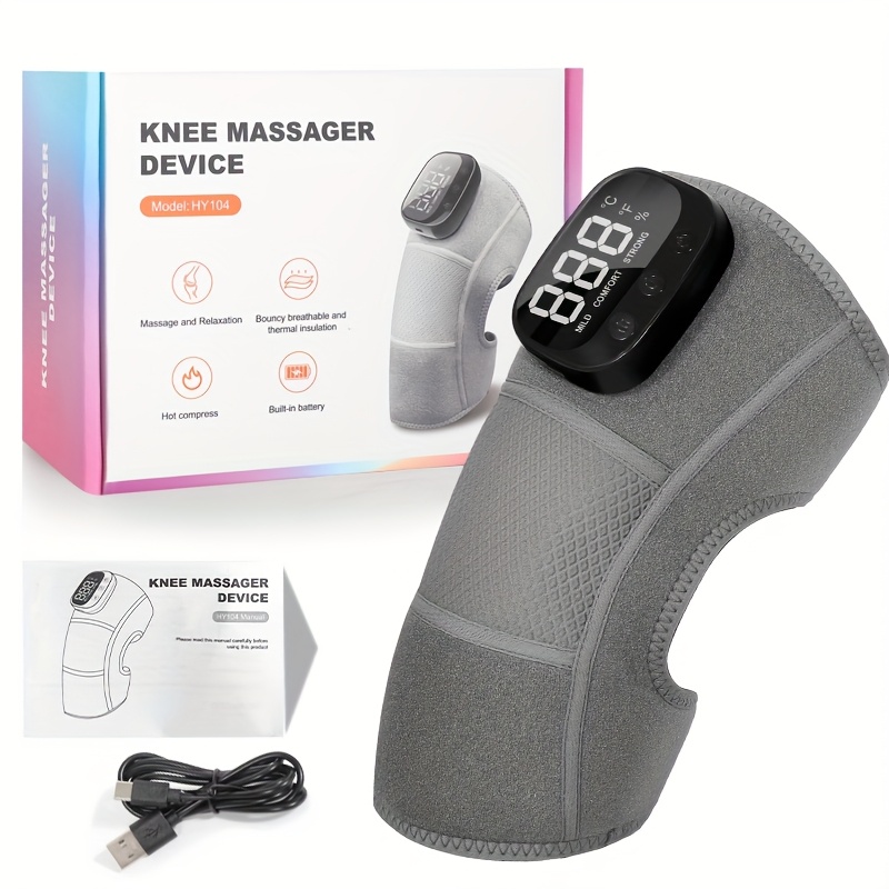 Image of 1pc Knee Massager Device, 3 In1 Massager Suitable For Knees, Elbows, Shoulders 3 Of Vibration, Of Heating