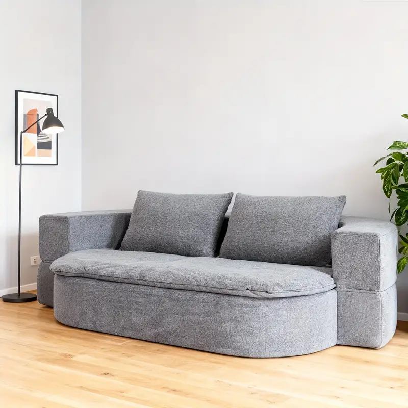 modern memory foam cloud sofa - double/compression/folding sofa bed with plush backrest, space-saving design for small spaces, indoor/outdoor use, no , durable fabric upholstery & - ideal for living room, apartment Product details 17