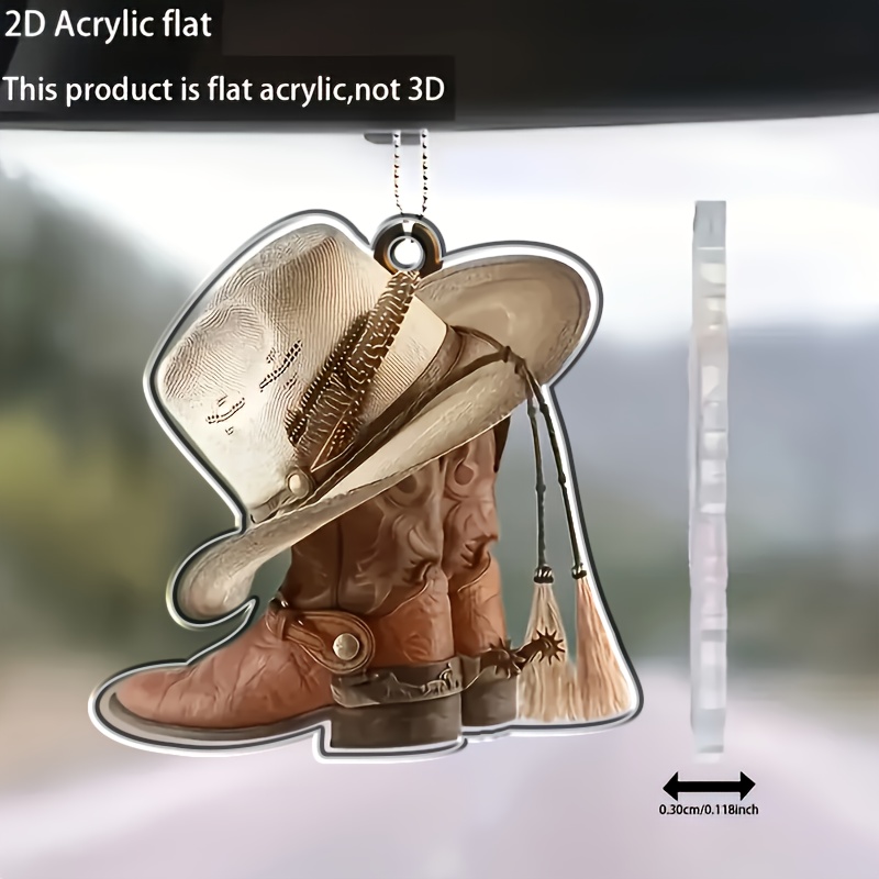 TEMU 2d Flat, 2d Car Pendant, Horse Enthusiast, Cool Car Pendant, Car Rearview Mirror Accessories, Hanging Accessories