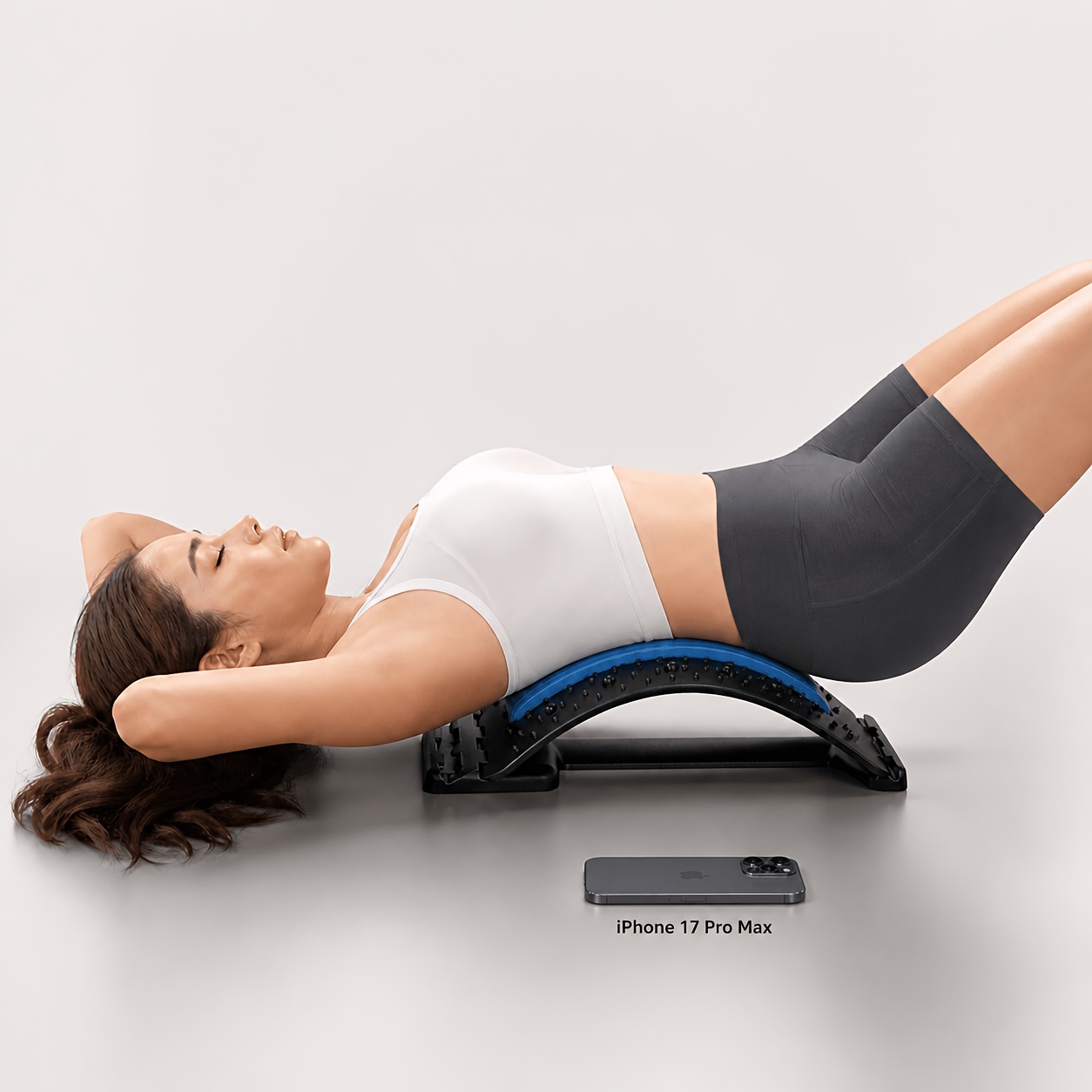 4 level adjustable back stretcher posture   ergonomic lumbar support with massage function   handles for upper lower     use back stretcher for back posture correction durable construction