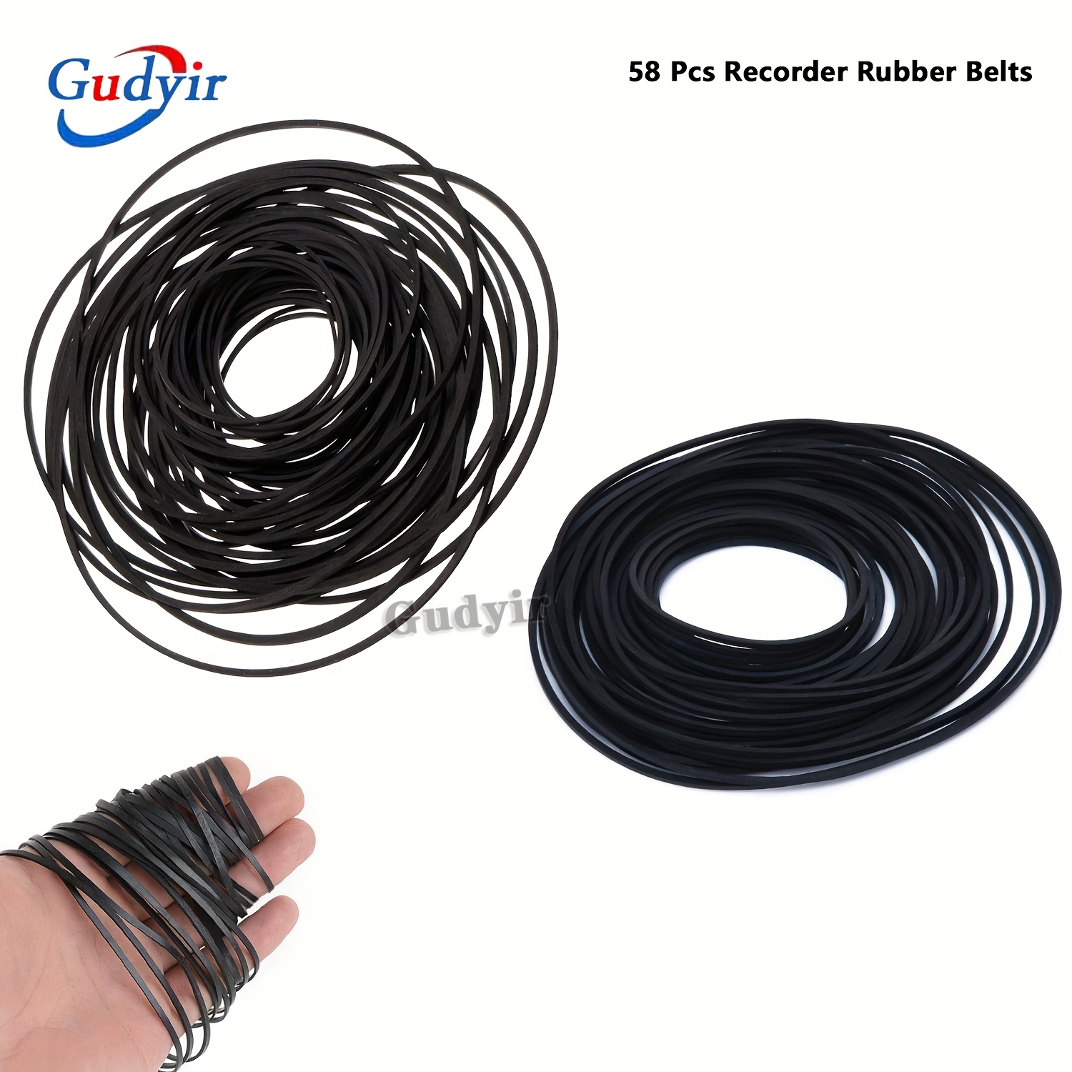 TEMU 58 stuks Recorder Rubber Riemen 40-135mm Vierkante Riem Cassettebandmachine Reparatie Onderhoud Mix Riemen voor Krachtoverbrenging, Robot, ,