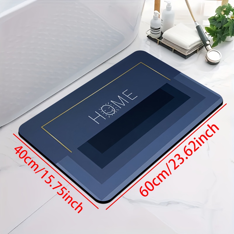 1pc diatomite bath mat minimalist   with decorative print pattern quick dry non slip absorbent floor mat for bathroom shower laundry room bedroom doorway rv kitchen bathroom rugs non slip bathtub mat bath matts for bathroom small bath mat bathroom doorway mat kitchen floor mat   mat contemporary decor rubber backing absorbent fabric       modern households practical   Product details 4