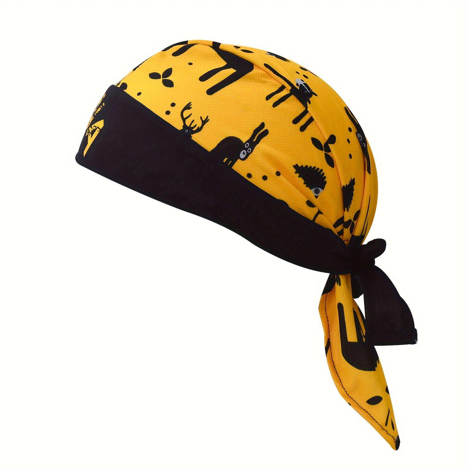 AMFUN Bandana muts, wielrennen, sneldrogend, ademend, piratenmuts, sport, bandana, pet voor motorfiets, fietsers, heren, dames, elastisch, zweetbestendig, sneldrogend, Grijs, 52-58