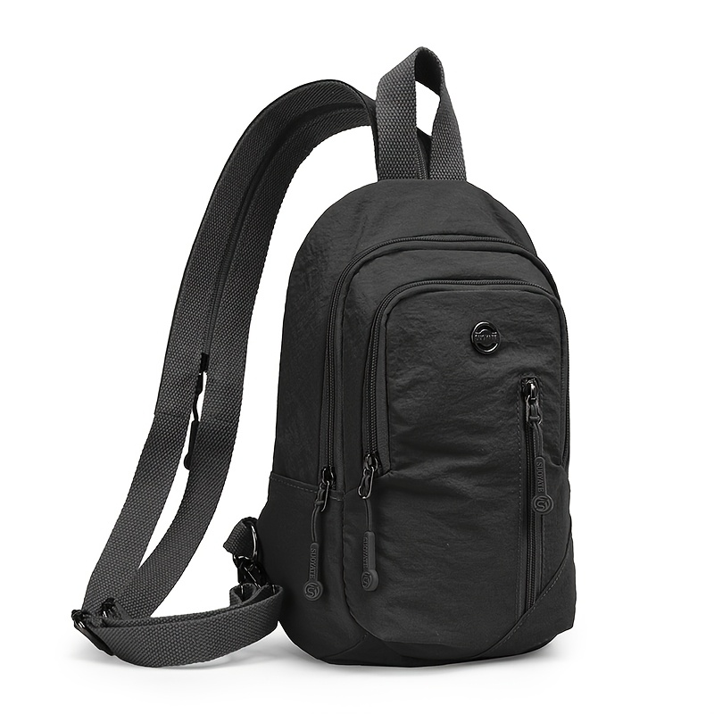 TEMU Women's Multi-compartment Lightweight High Quality Crossbody Chest Bag, Korean-style Casual Outdoor Shoulder Bag, Suitable For
