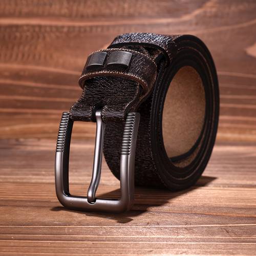 ceinture pour homme en cuir à boucle à griffes, ceinture de travail en cuir de pleine fleur, style vintage, robuste et durable, ceinture polyvalente pour hommes dâge moyen et s, style denim , ceinture en cuir avec trous de boucle réglables pour un port facile