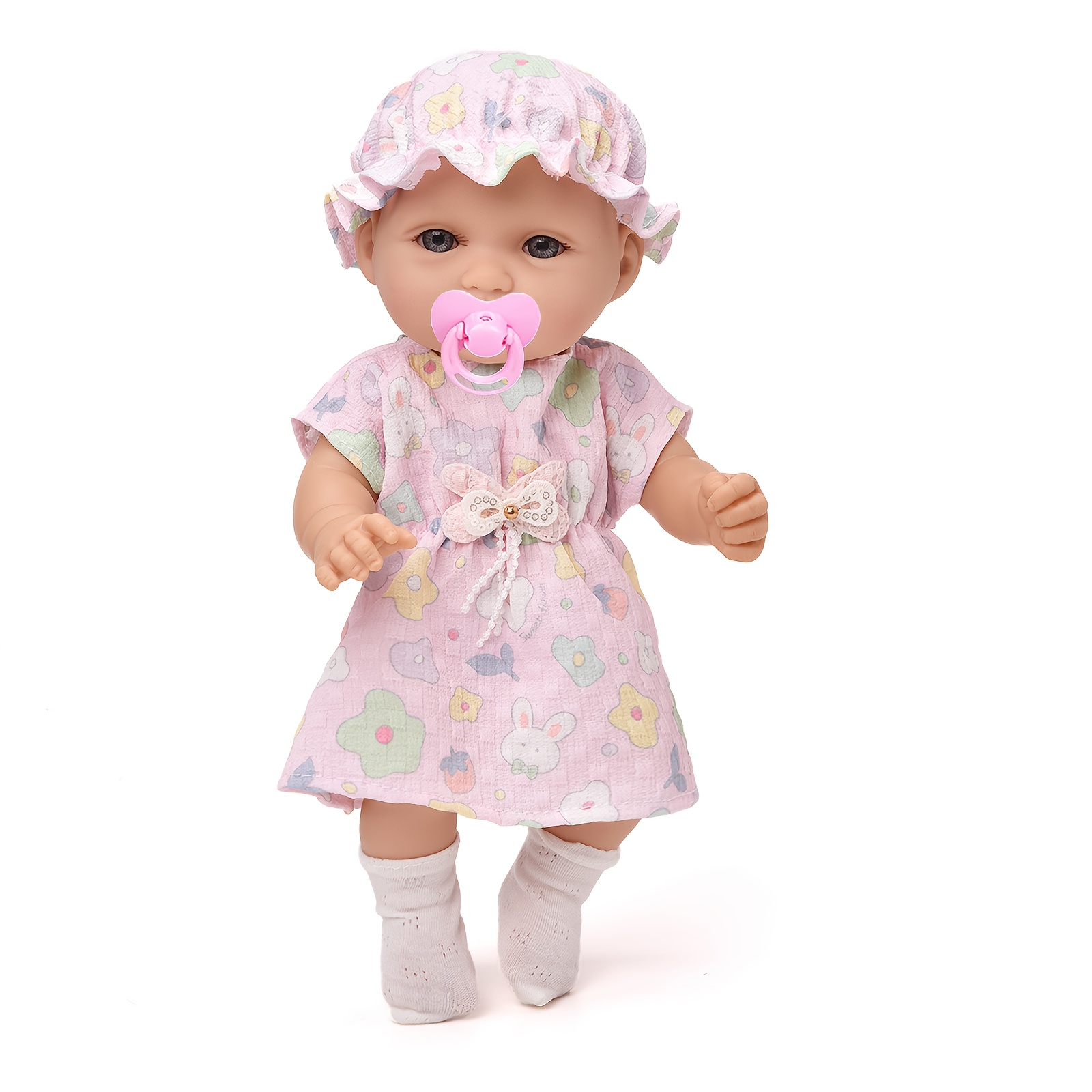 Lifelike 10in Beige Reborn Baby Doll with Clothes & Accessories
