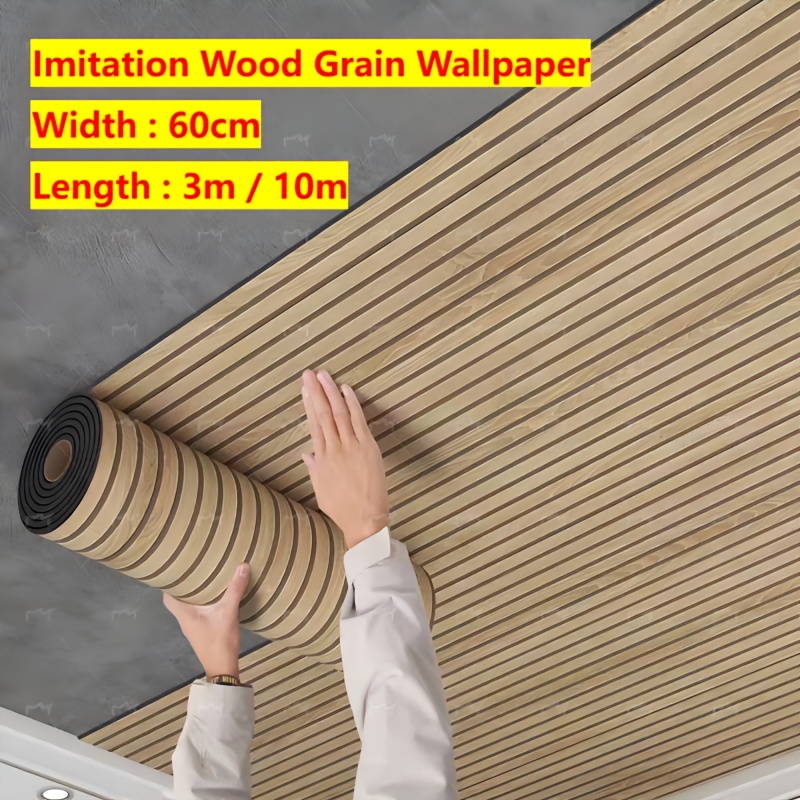 1 Rolle * 3D-Wandpaneele, selbstklebende Holzoptik Fliesen Aufkleber * fr  Wnde, Decken und Bden, abreibare und aufklebbare Tapete, ideal fr  Wohnzimmer, Kchenrckwand und Badezimmer Dekoration