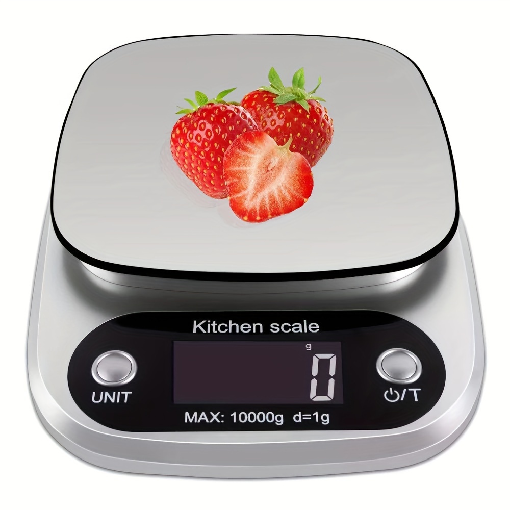 

Kitchen Digital Scale, 10kg/1g Stainless Steel Food , Digital Food Scales Electric Cooking Scales With Lcd Display, Electronic Cooking Scale, For Home, Kitchen Christmas Gift