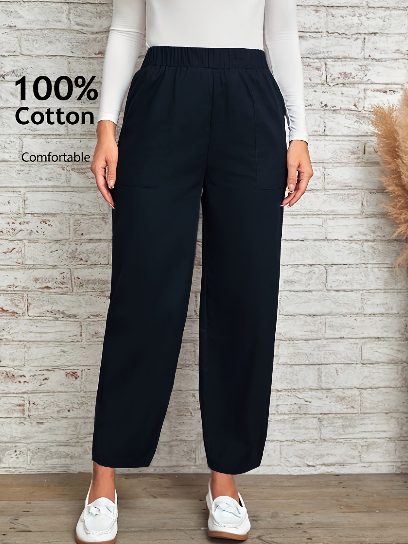women cotton pants sold on Temu Canada