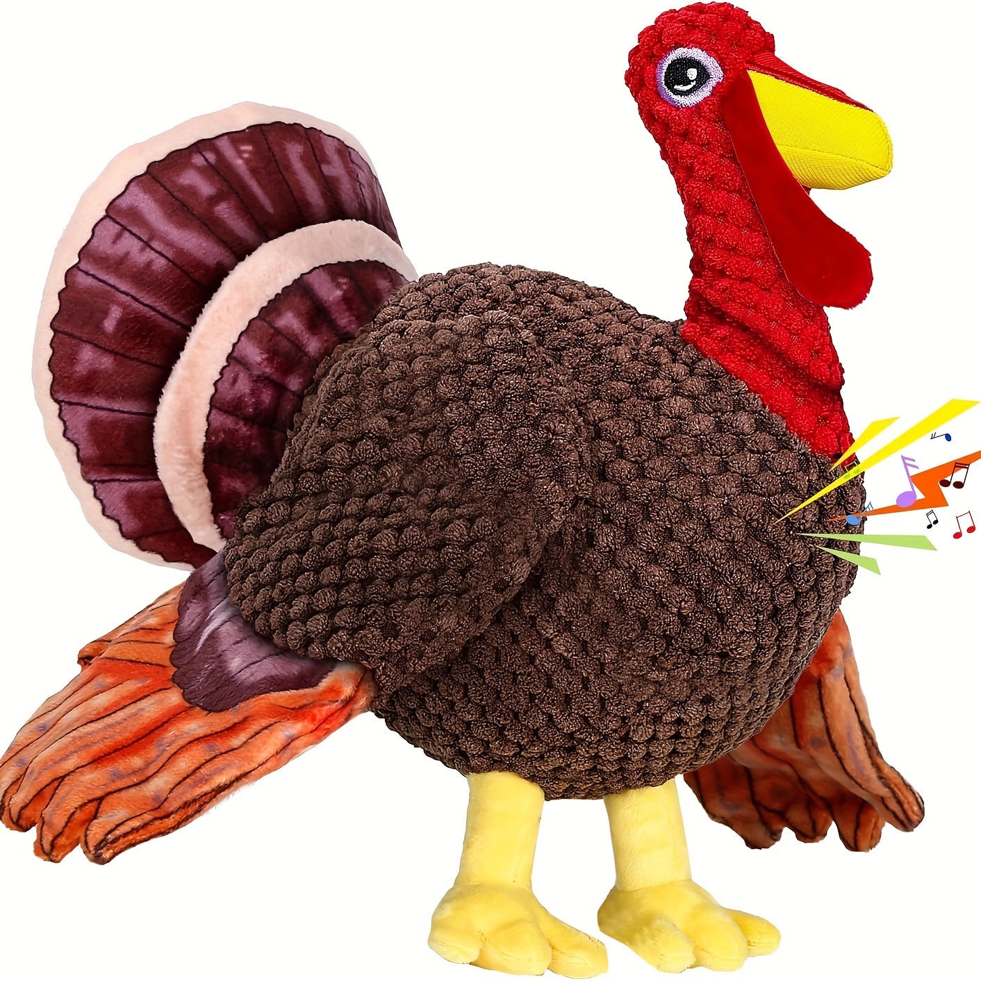 

Interactive Plush Turkey Dog Toy With For Thanksgiving And Christmas Celebrations - , Non-battery Operated Stuffed Animal For Pets