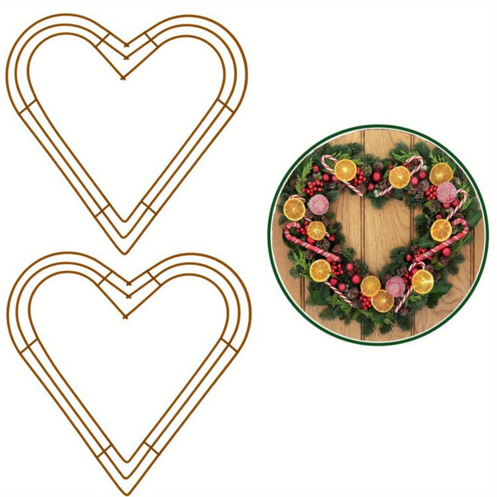 Heart Wreath 14 Metal Wreath Frame Pack Heart Shaped Wire Wreath