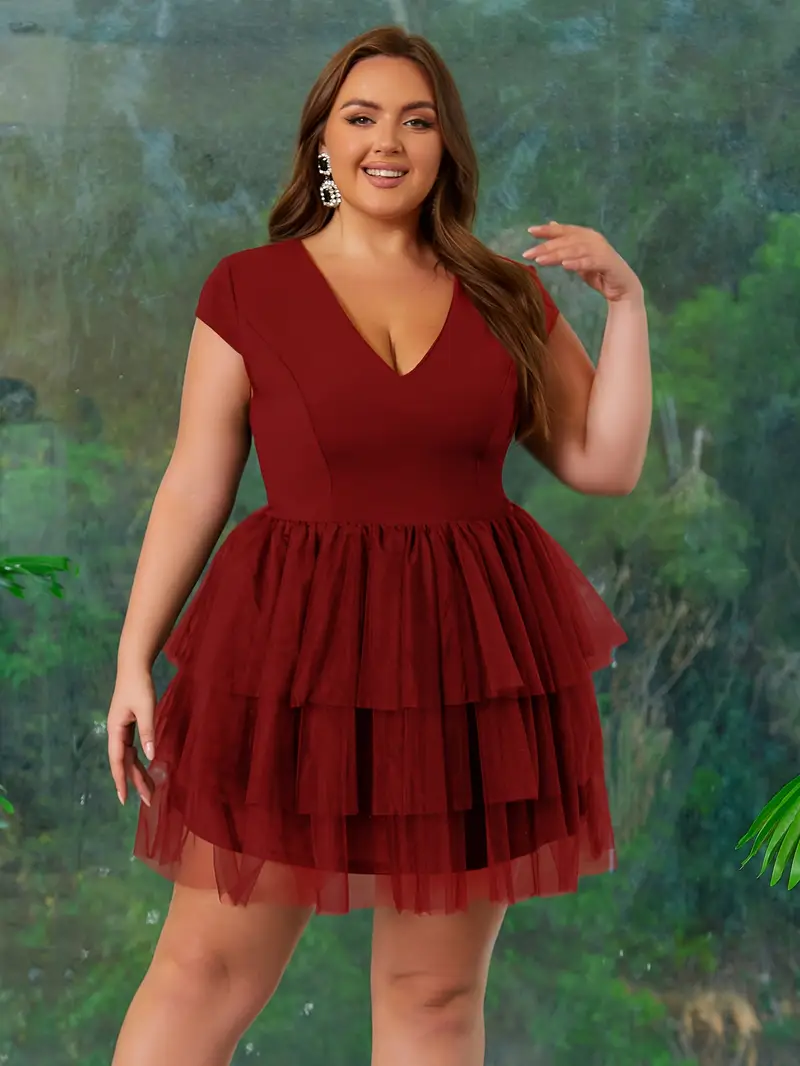 plus size red graduation dress LaDivine CD252C Spaghetti Strap Prom Dress