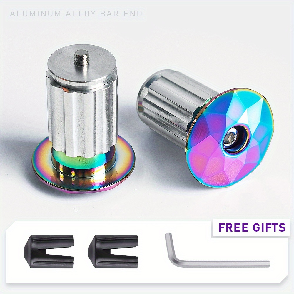 Image of Aluminum Alloy End Plugs For Mountain Bike Handlebars, Featuring A Design For Grips And Caps, Perfect For Bicycle Additions