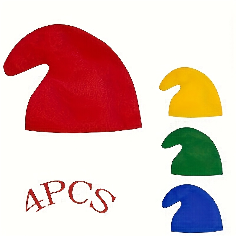 TEMU 4pcs Elf & Gnome Hats For S & - Fits Most (hand Washable) Suitable For Christmas, Halloween, Carnival Parties - Elf Costumes, Dwarf Costumes,