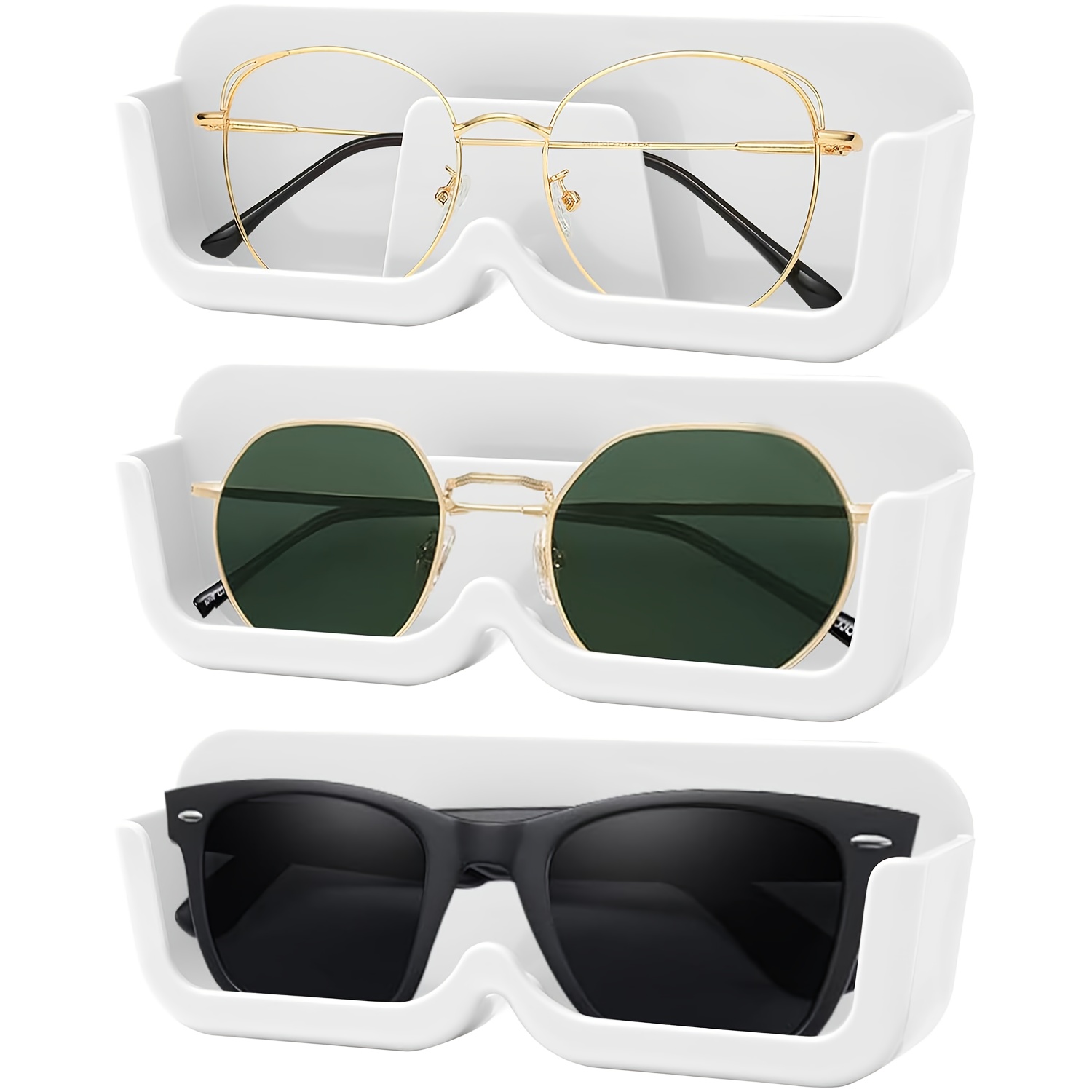 TEMU 3pcs Wall-mounted Glasses Frame, Glasses Display Rack Storage Box, Suitable For Displaying And Storing Glasses, Myopia Glasses In Exhibition ,