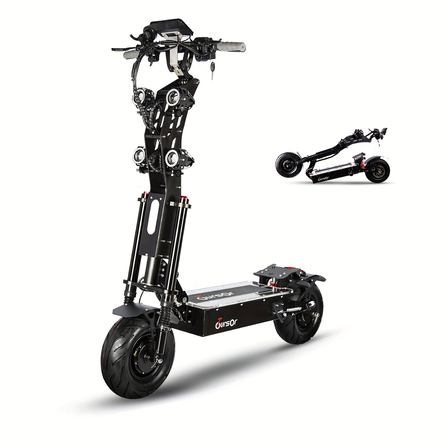 with   shipping high power 72v adult electric scooter features led lights   removable seat dual suspension 13 inch vacuum tyres adult off road electric scooter Product details 1