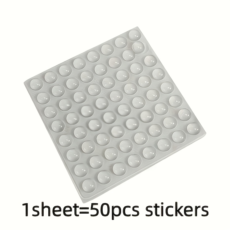 E-shop 50/150 Stück selbstklebende Gummi-Türstopper (50 pro Blatt), Silikon-Möbelpolster, stoßdämpfende Schrankpolster und schützende, rutschfeste