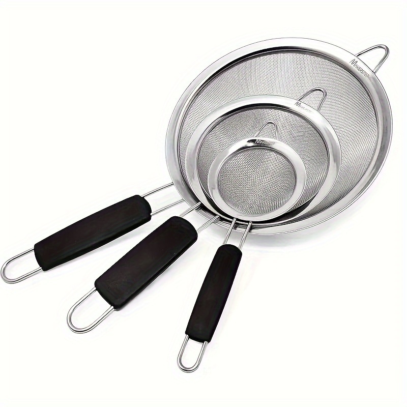 

Sieve 3 Set, Steel Sieve Insulated Sieve For Tool Colander, Sieve