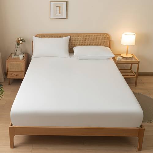 Artikelbild matratzenbezug, hochwertiges bettlaken aus -baumwolle, einfarbiges schlichtes design, mehrere farben erhältlich, matratzenschoner, weich atmungsaktiv, bequem hautfreundlich. für studentenwohnheime, schlafzimmer, hotels unverzichtbares haushaltsutensil