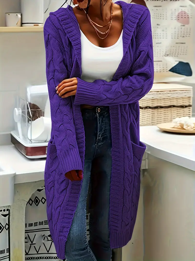 womens casual cardigan front long sleeve solid color sweater with pockets cozy fall winter layering essential for jeans dresses sweater cardigan autumn wardrobe stylish textured knitwear wear details 35