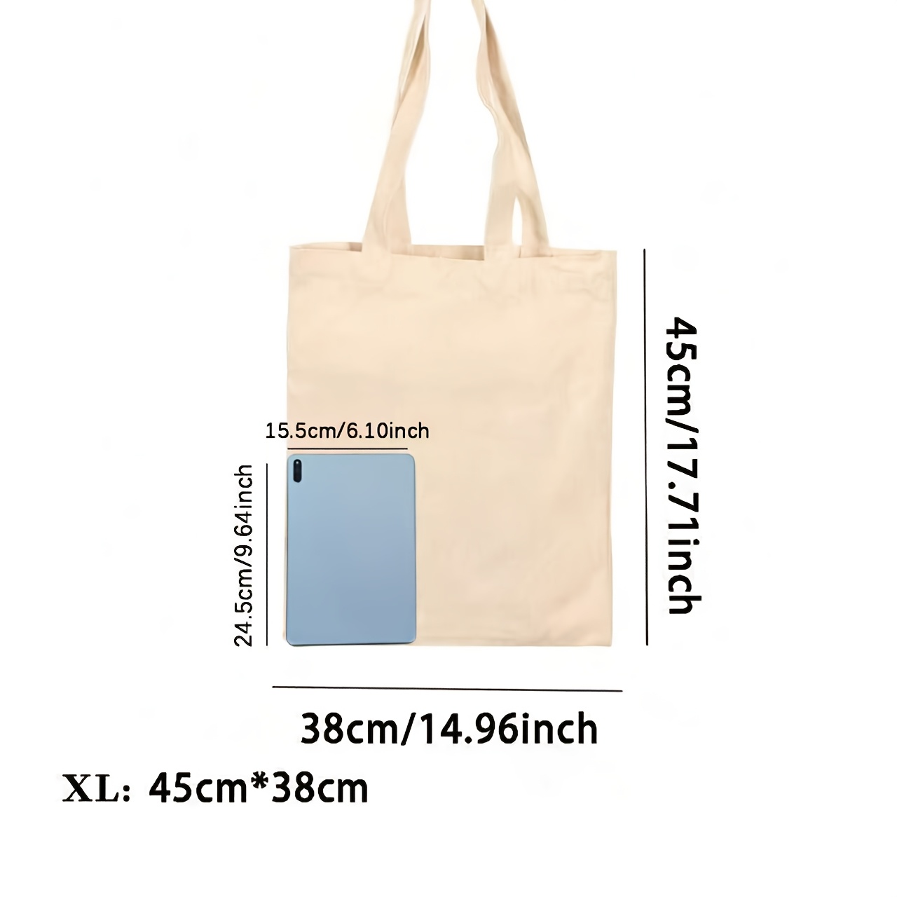 Lightweight Reusable Tote Bag For Groceries, Simple Shopping Bag, Suitable For Diy Crafts, Candy And Grocery Bags,…: retailer-supplied image