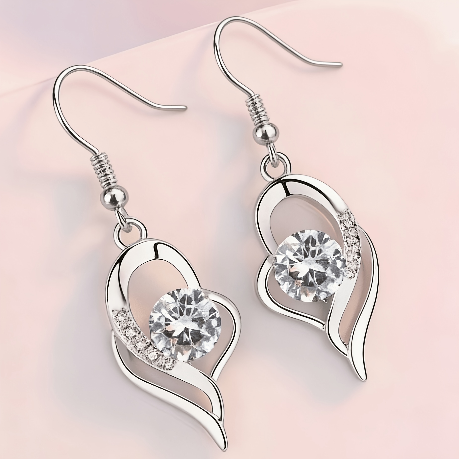 Heart-Shaped "With You in My Heart" Earrings