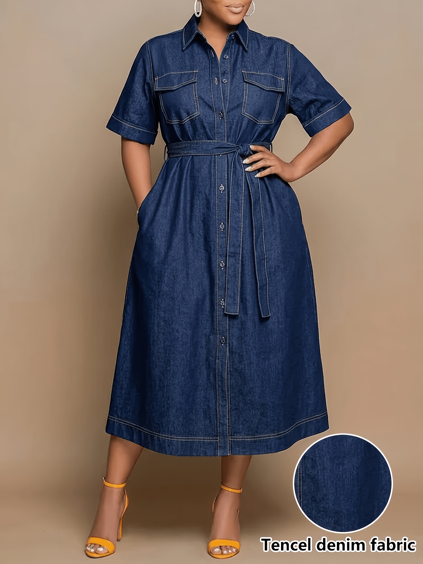 slim fit dress slacks Omamimini Blue Striped Organza Tent Dress
