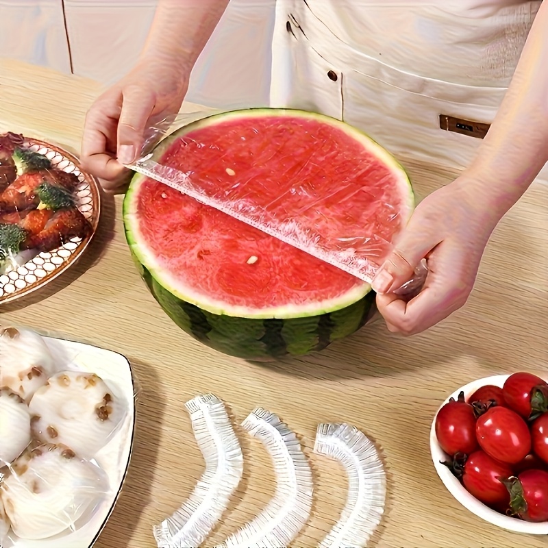 200 Reusable Elastic Food Covers for Kitchen & Restaurant Use