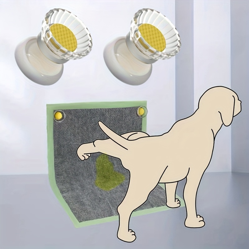 

1pc Easy-install Magnetic Dog Pee Pad Holder - No-drill, Adhesive Pet Training Mat Clip For Leak, Plastic, Ideal For All Dog Breeds, Puppy Pee Pads