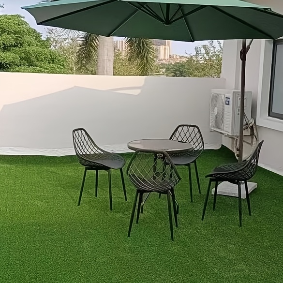 Extra Thick 99.06x999.74 cm Green Artificial Grass, Outdoor Rugs, Patio Lawn Mat with TPR Rubber Backing, Non-Shedding Easy to Clean, Suitable for Yard, Garden, Hallway, Christmas Easter Gift