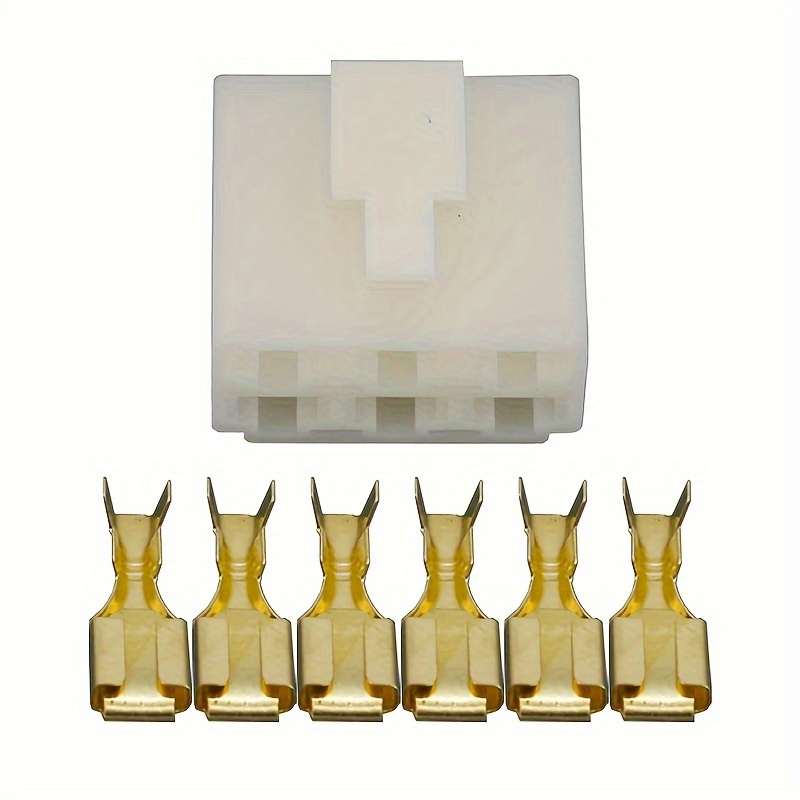 6 Pin White Dj7061 6.3 11/21 Automotive Electrical Connector - Temu