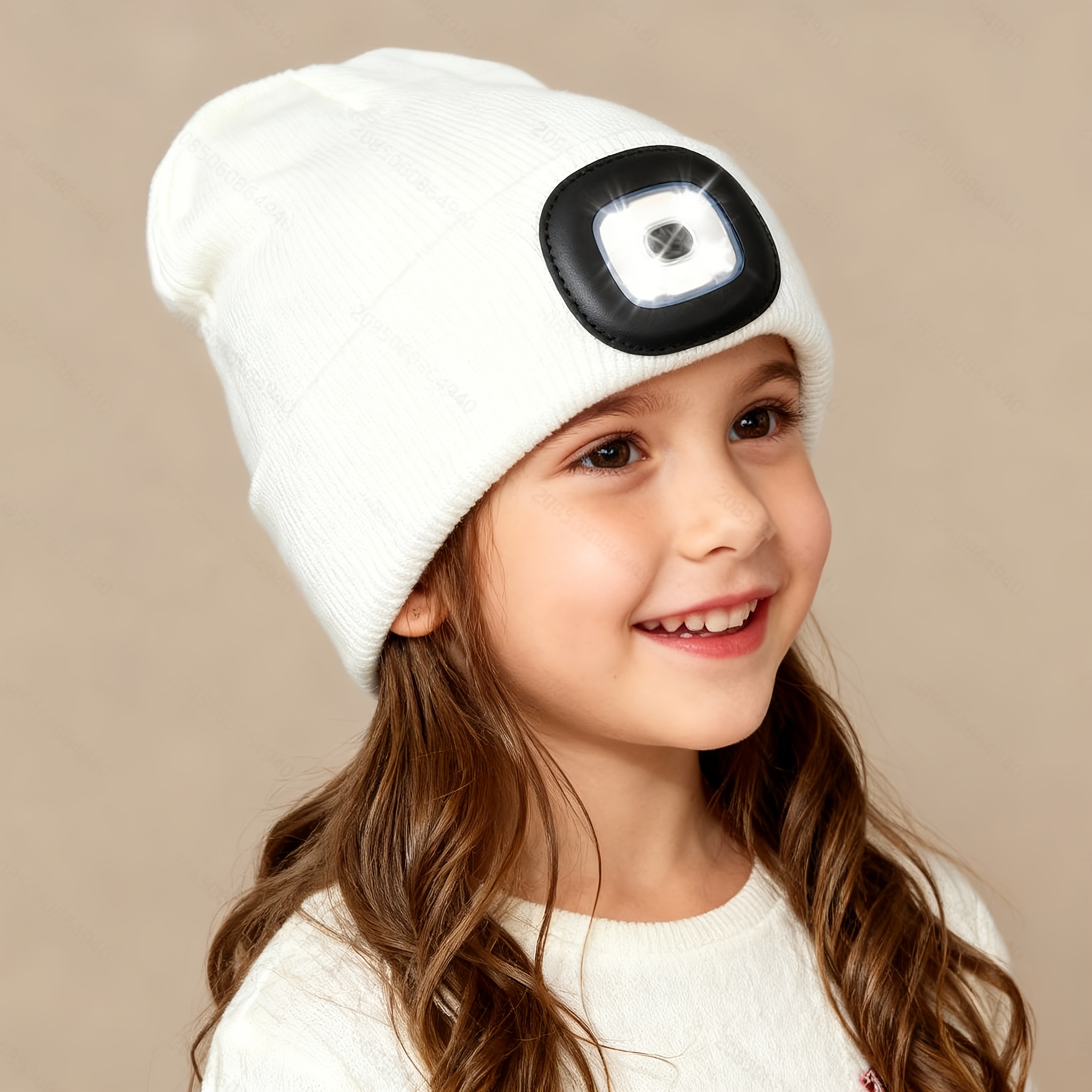 Image of A Winter Stretch-knit Led Light-up Beanie For Kids, Suitable For Boys And Girls. In Multiple Colors, Ideal For , Providing And . A Great Winter Gift For Children, A Cozy Present To Keep Them Warm