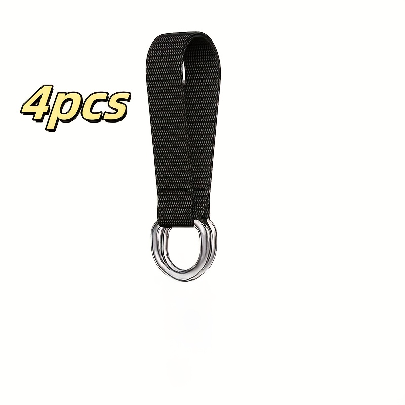 4pcs Versatile Outdoor Hanging Straps | Secure, Durable Swing & Gear Loops, , Polyester, Stainless Steel Components