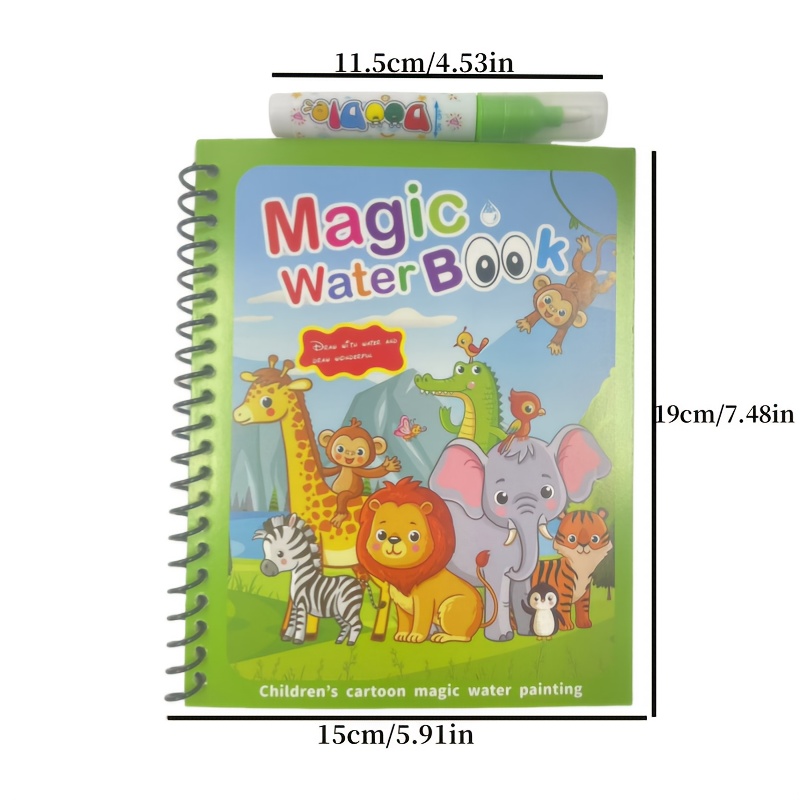  magic watercolor coloring book set with vibrant animal and nature themes reusable and easy to for and beginners ideal for birthdays parties and festivals Product details 6