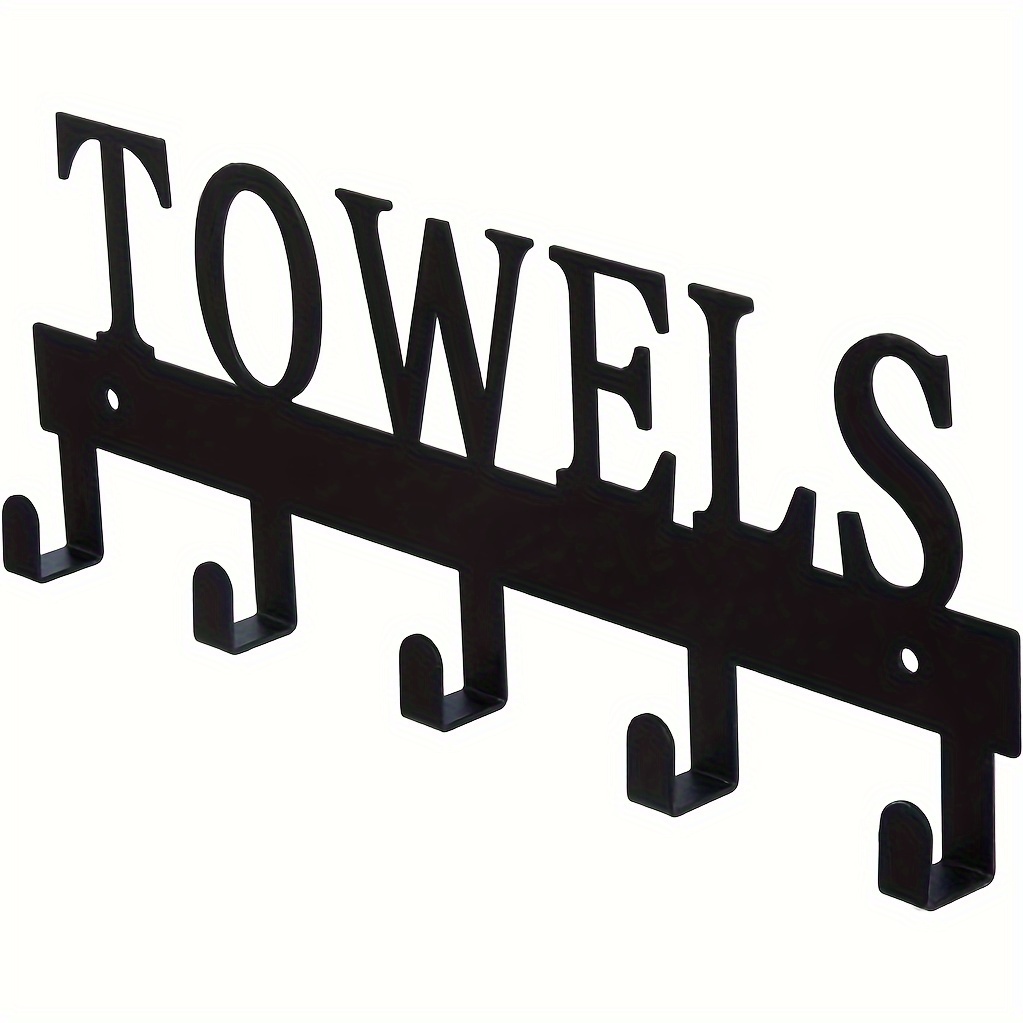 TEMU 1pc 2d Flat, Acrylic Towel Rack Wall-mounted Coat Hook, Hook Decorative Rack, Suitable For Bedroom Bathroom Kitchen, Size 12 Inches X 4.7 Inches