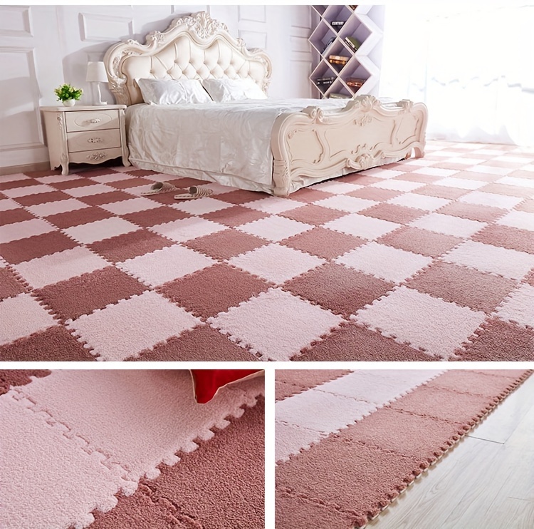 home use spliced carpet bedroom whole floor living room balcony square floor mat bedside dirt resistant washable mat large area entrance bay window large size mat details 10